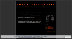 Desktop Screenshot of lwhshighlanderband.wordpress.com