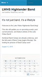 Mobile Screenshot of lwhshighlanderband.wordpress.com