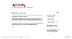 Desktop Screenshot of hypoteky.wordpress.com