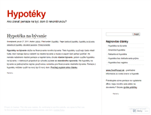 Tablet Screenshot of hypoteky.wordpress.com