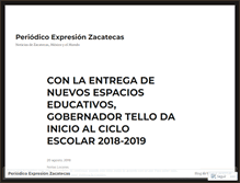 Tablet Screenshot of periodicoexpresionzac.wordpress.com