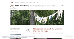 Desktop Screenshot of justherejustnow.wordpress.com