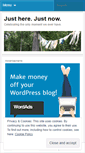 Mobile Screenshot of justherejustnow.wordpress.com