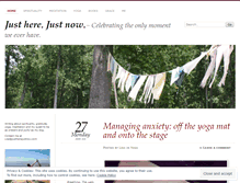 Tablet Screenshot of justherejustnow.wordpress.com