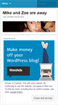 Mobile Screenshot of mikeandzoeareaway.wordpress.com