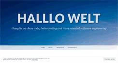 Desktop Screenshot of halllowelt.wordpress.com