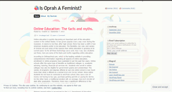 Desktop Screenshot of isoprahafeminist.wordpress.com