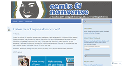 Desktop Screenshot of centsnonsense.wordpress.com