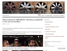 Tablet Screenshot of fourththing.wordpress.com