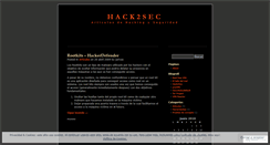 Desktop Screenshot of hack2sec.wordpress.com