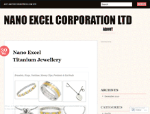 Tablet Screenshot of nanoexcelcorporationltd.wordpress.com