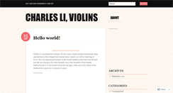 Desktop Screenshot of charlesviolins.wordpress.com