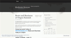 Desktop Screenshot of moderatekenyan.wordpress.com