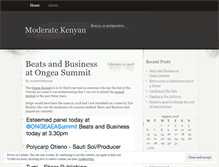 Tablet Screenshot of moderatekenyan.wordpress.com