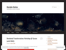Tablet Screenshot of mutablematter.wordpress.com