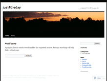 Tablet Screenshot of just4theday.wordpress.com