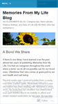 Mobile Screenshot of memoriesfrommylife.wordpress.com