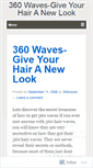 Mobile Screenshot of hairwith360waves.wordpress.com