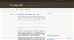 Desktop Screenshot of franchiseinindia.wordpress.com