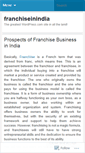 Mobile Screenshot of franchiseinindia.wordpress.com