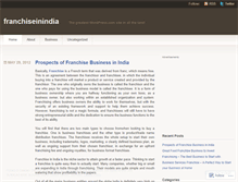 Tablet Screenshot of franchiseinindia.wordpress.com