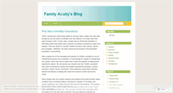 Desktop Screenshot of familyacuity.wordpress.com
