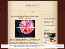 Tablet Screenshot of goodbooze.wordpress.com