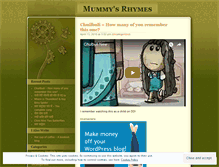 Tablet Screenshot of mummysrhymes.wordpress.com