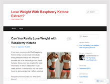 Tablet Screenshot of loseweightwithraspberryketoneextract.wordpress.com