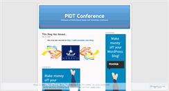 Desktop Screenshot of pidt.wordpress.com