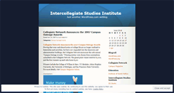Desktop Screenshot of intercollegiatestudiesinstitute.wordpress.com