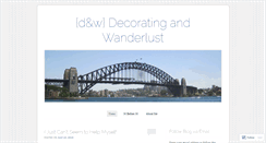 Desktop Screenshot of decoratingandwanderlust.wordpress.com