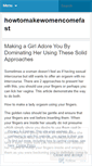 Mobile Screenshot of howtomakewomencomefast.wordpress.com