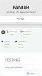 Mobile Screenshot of fanish.wordpress.com