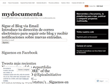 Tablet Screenshot of mydocumenta.wordpress.com
