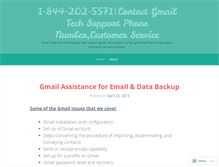 Tablet Screenshot of contactgmailtechsupportphonenumber.wordpress.com