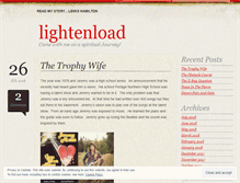 Tablet Screenshot of lightenload.wordpress.com