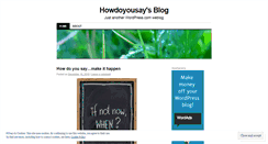 Desktop Screenshot of howdousay.wordpress.com