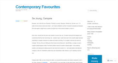 Desktop Screenshot of contemporaryfavourites.wordpress.com