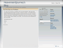 Tablet Screenshot of heavensentjourney.wordpress.com