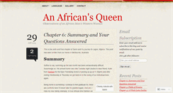 Desktop Screenshot of anafricansqueen.wordpress.com
