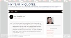 Desktop Screenshot of myyearinquotes.wordpress.com