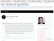 Tablet Screenshot of myyearinquotes.wordpress.com