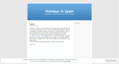 Desktop Screenshot of holidaysspain.wordpress.com