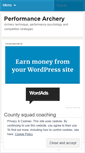 Mobile Screenshot of performancearchery.wordpress.com