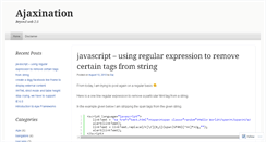 Desktop Screenshot of ajaxination.wordpress.com