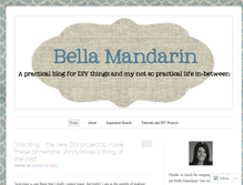 Tablet Screenshot of bellamandarin.wordpress.com