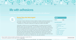 Desktop Screenshot of lifewithadhesions.wordpress.com