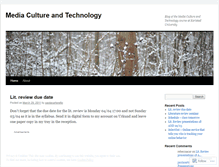 Tablet Screenshot of mediatechnologyculture.wordpress.com
