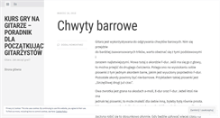 Desktop Screenshot of kursgrynagitarze.wordpress.com